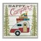 Stupell Industries Rustic Happy Camper Phrase Framed Giclee Art